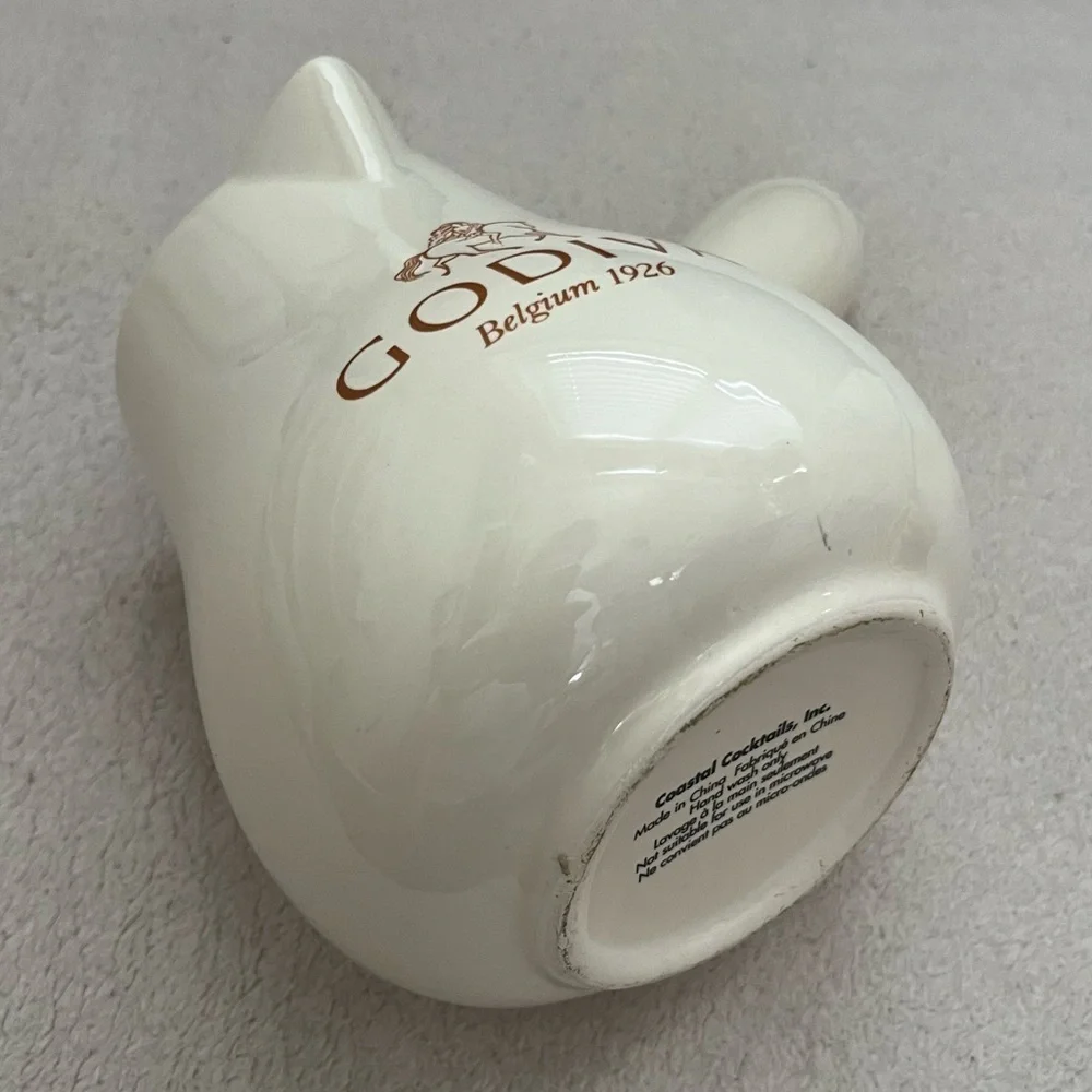 Godiva Hot Chocolate Cocoa Creamer Mug-Ceramic-Valentines Day-Home Decor-Dessert